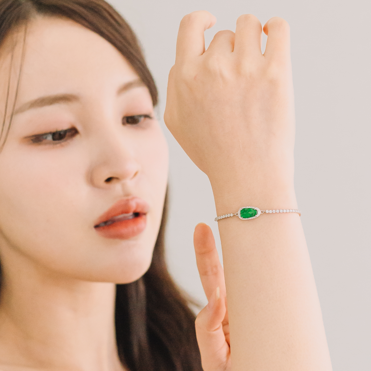 Green Jade Leaf Bracelet