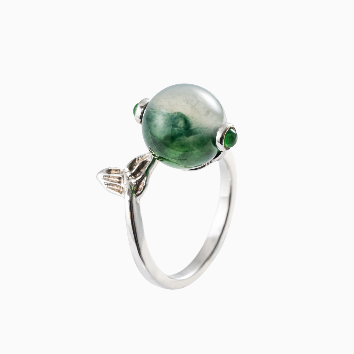 Abundance Rolling Fish Jade Ring