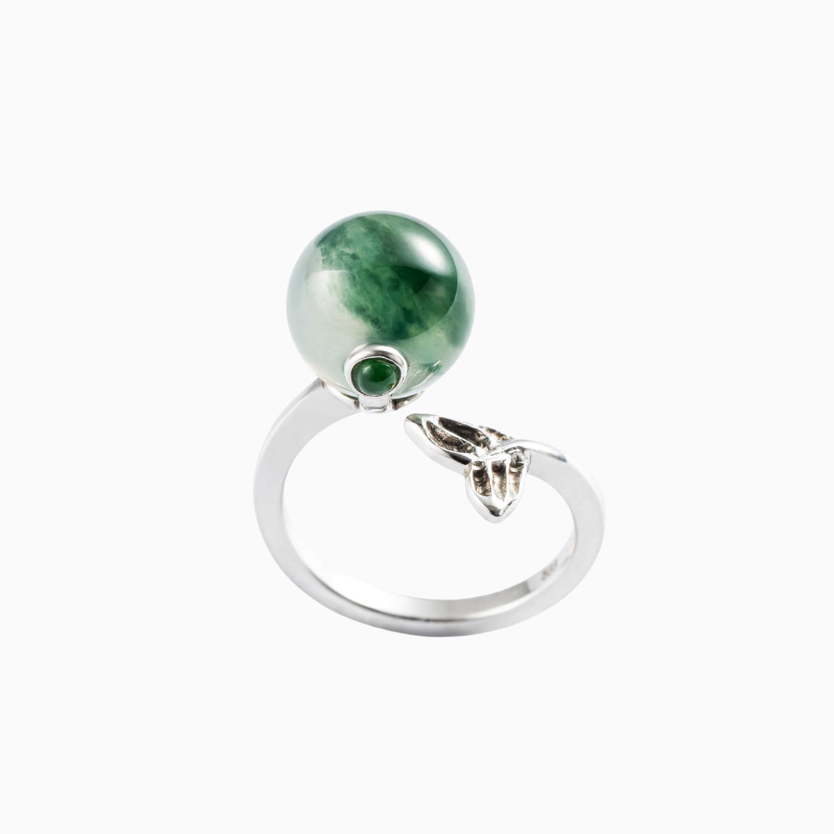 Abundance Rolling Fish Jade Ring
