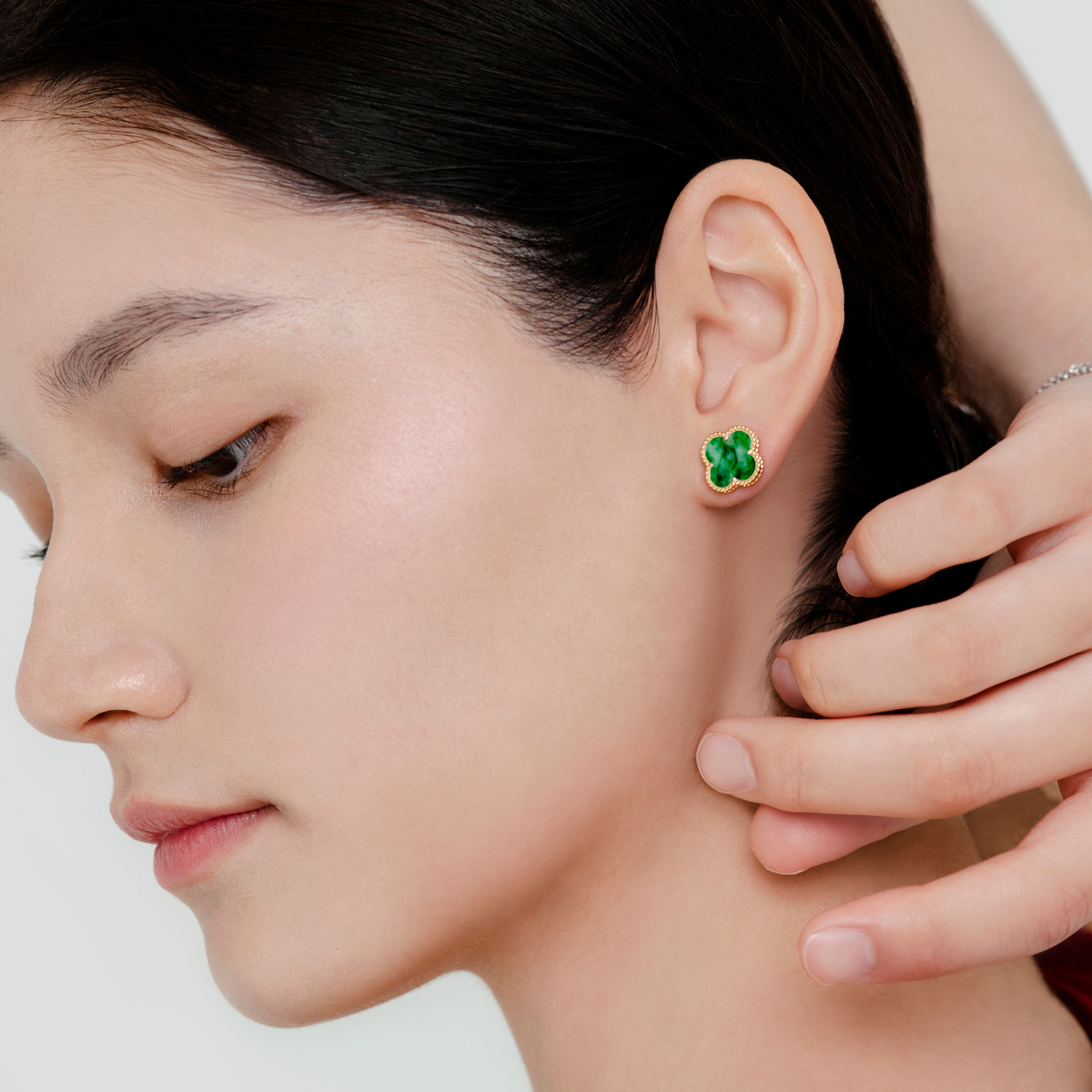 Enchanted Clover Jade Earrings