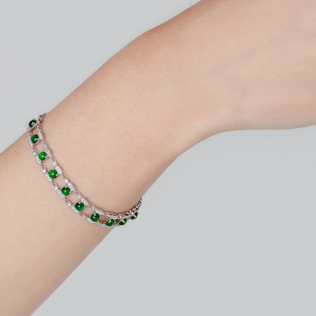 Spring Sonata Green Jadeite Bracelet