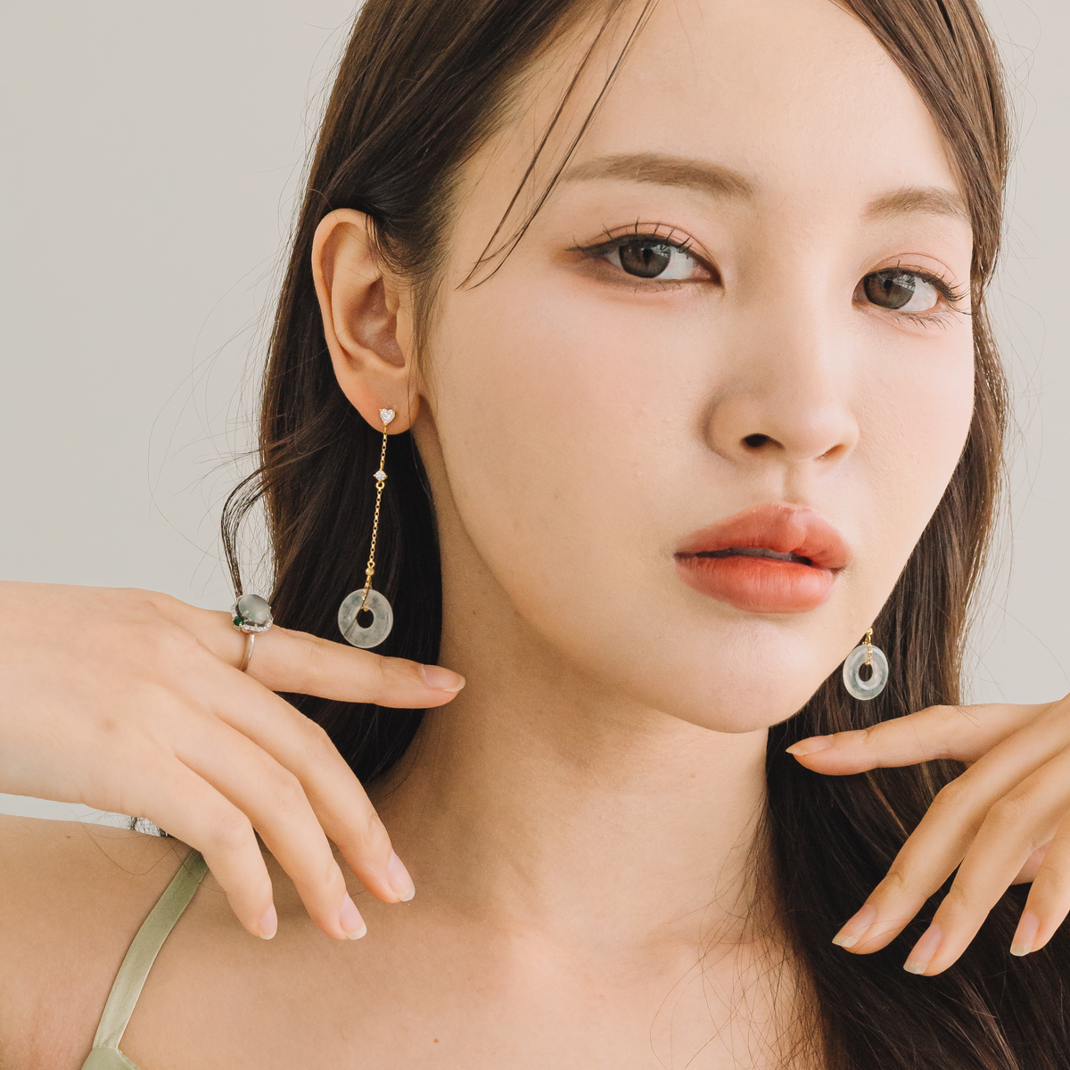 White Jadeite Earrings