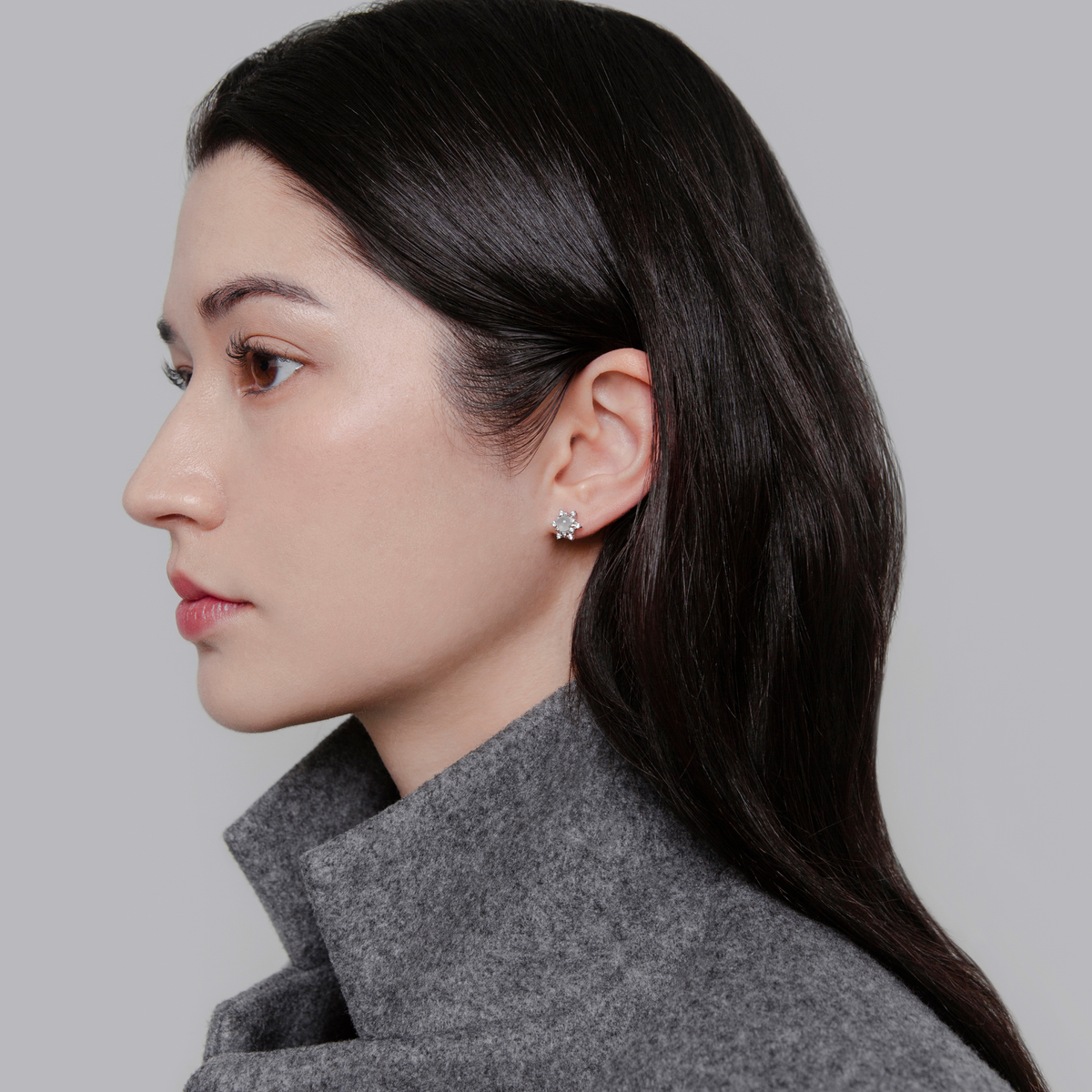 North Star White Jade Earrings