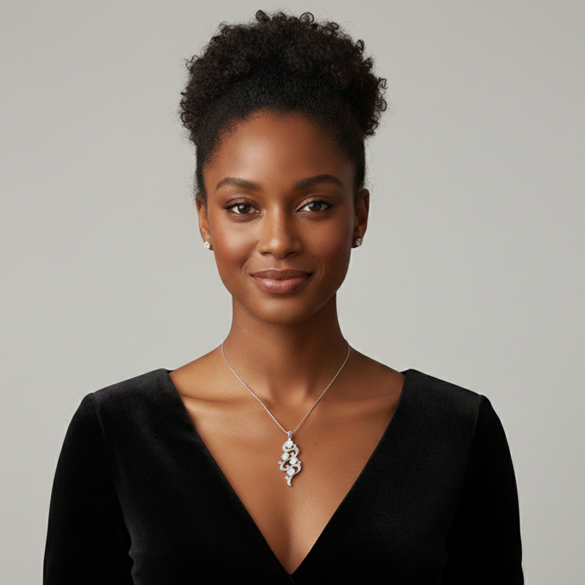 Flow of Abundance · White Jadeite Pendant