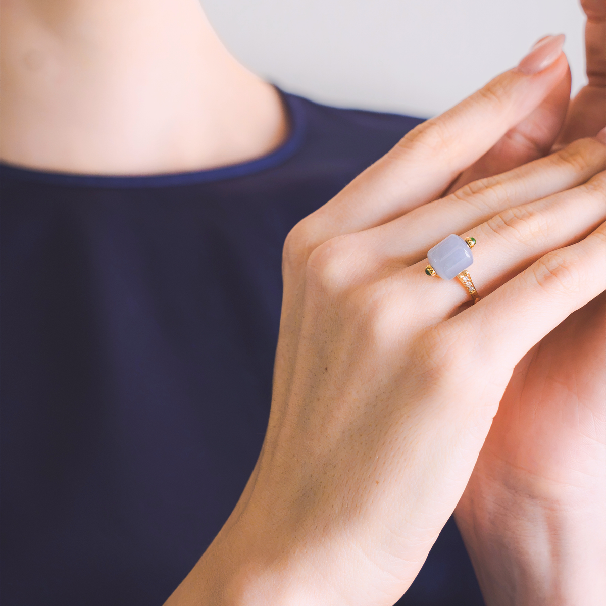 The Wheel of Fortune Lavender Jade Ring