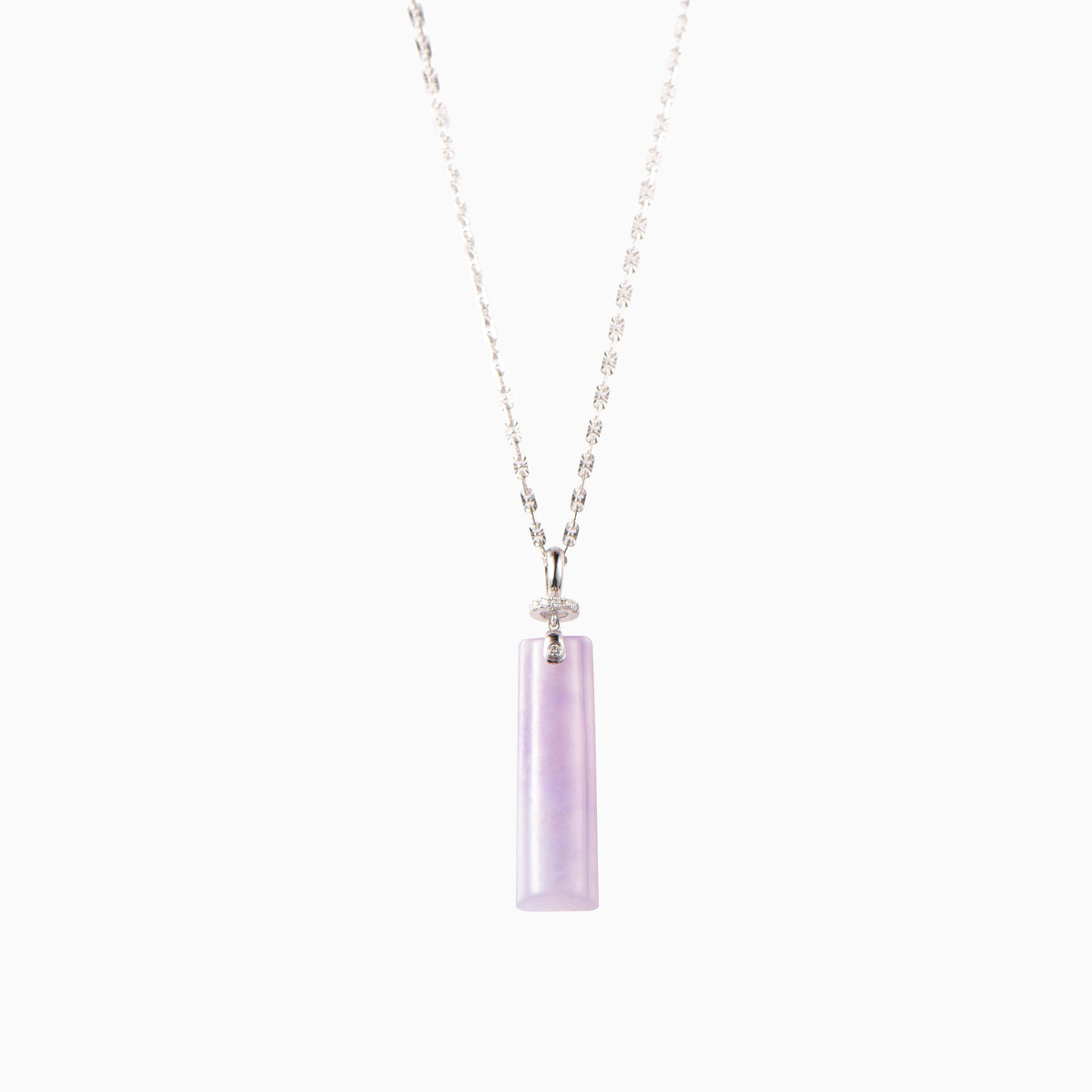 紫羅蘭玉印鑽石項鍊