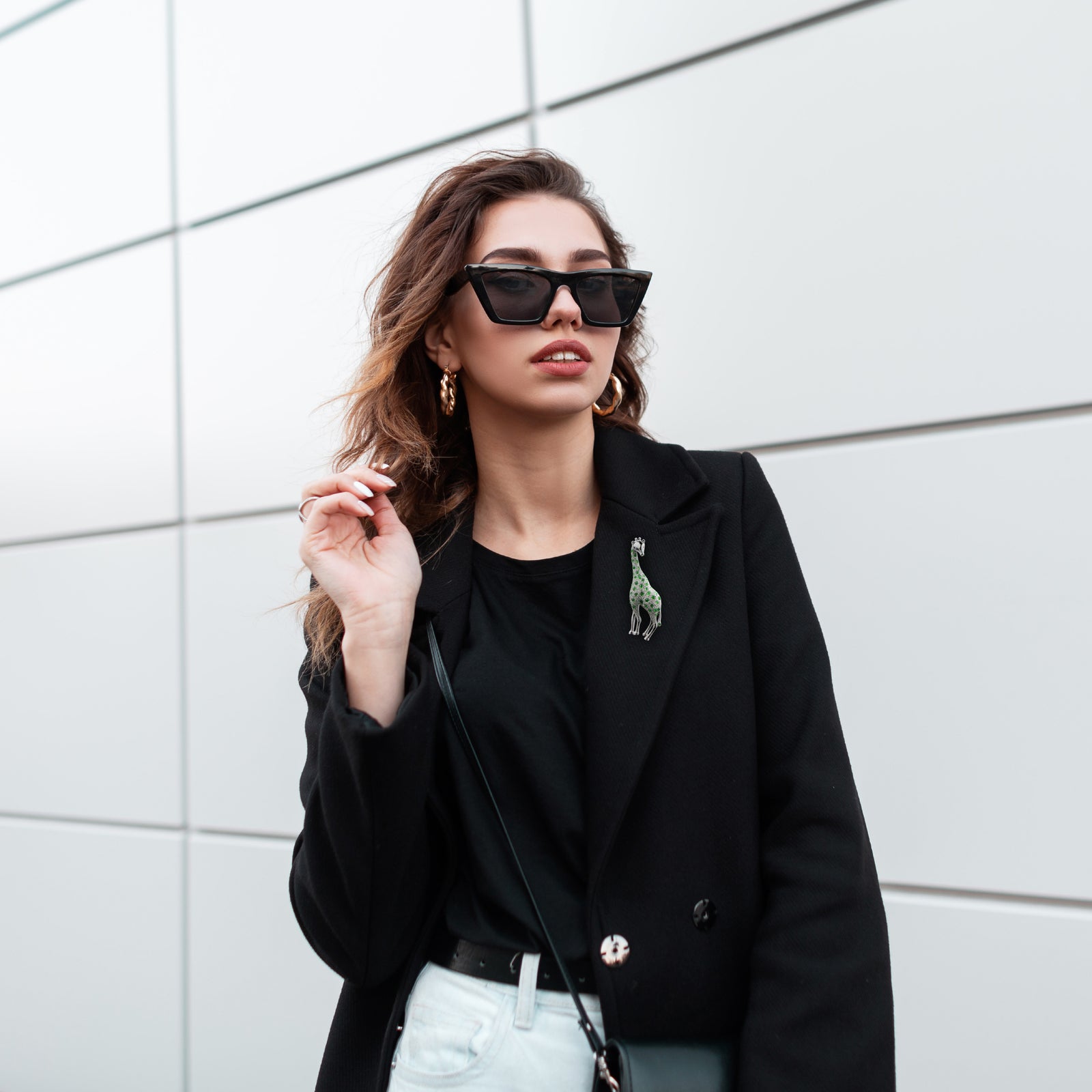 Jade Brooch named "Gazing Giraffe"