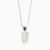 A white jade leaf pendant with diamond and sapphire gemstones