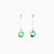 Green jade ring earrings with single stud diamond